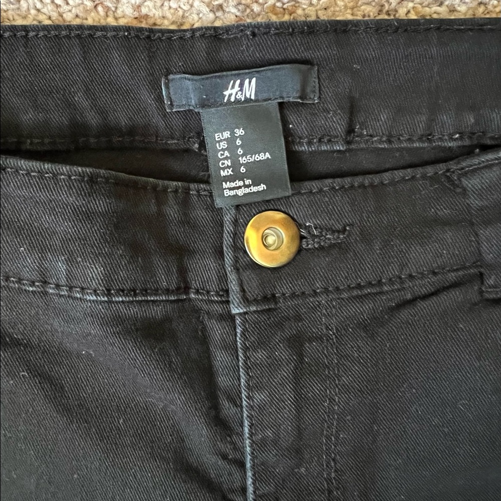 Black jean shorts